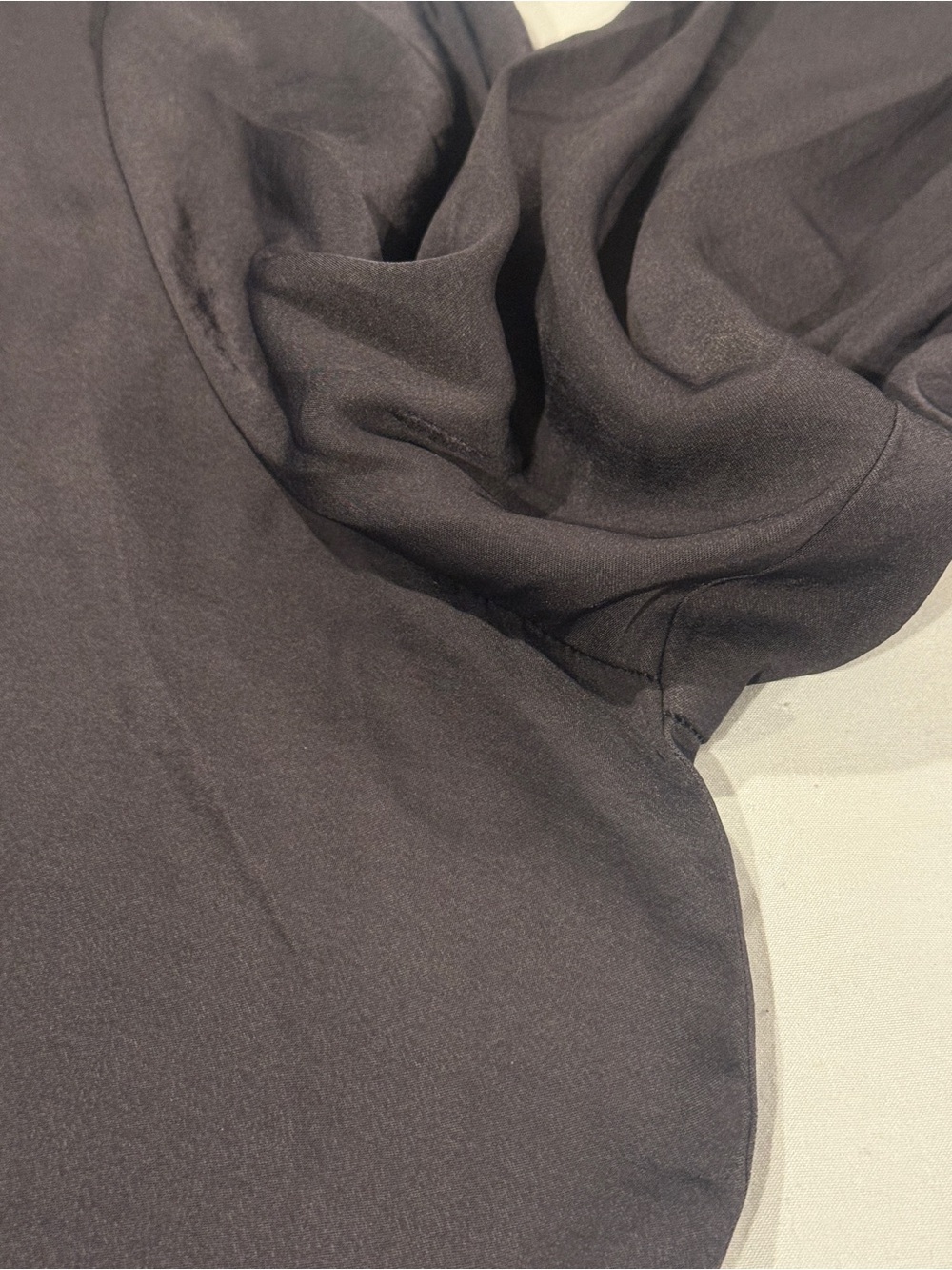 Simply Vera Vera Wang XL Gray Satin Drawstring Duster Cardigan Button Down Blous - Picture 10 of 12